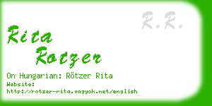 rita rotzer business card